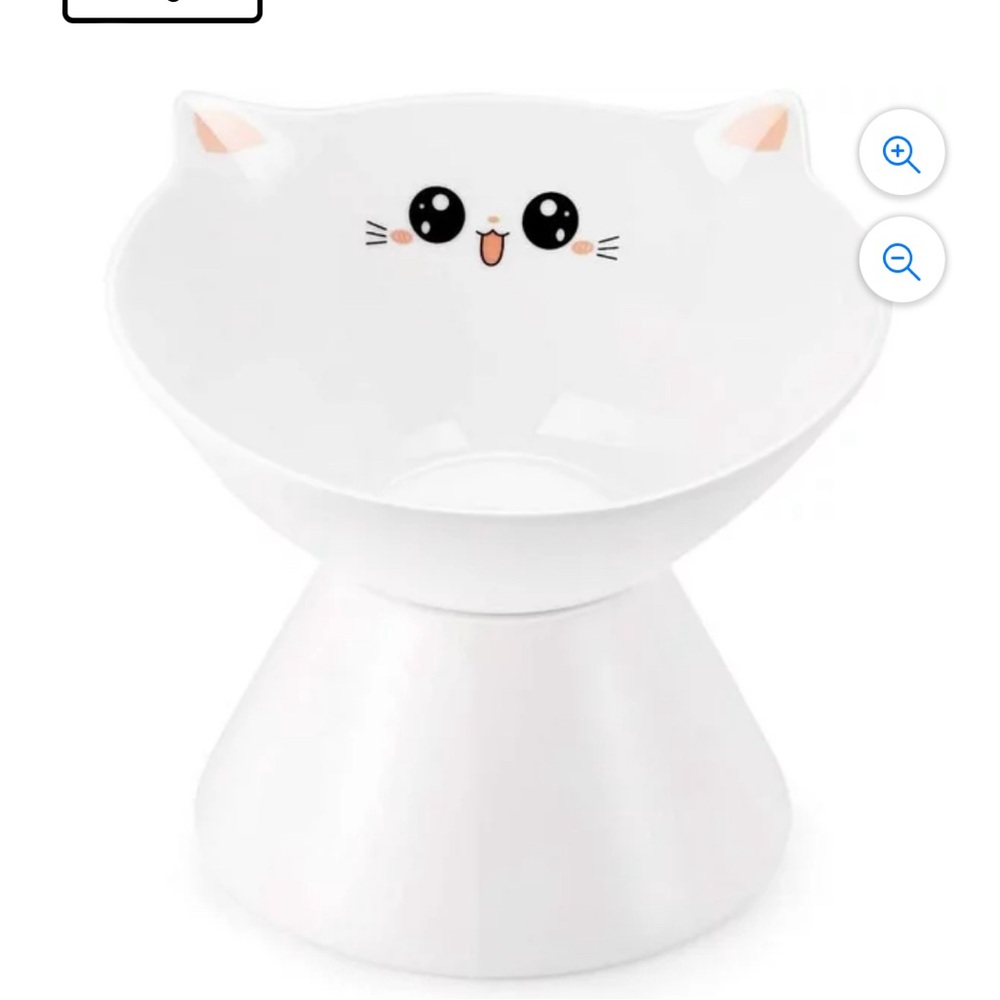 Ceramic Raised Cat Bowls, Elevated X Food or Water Bowls,